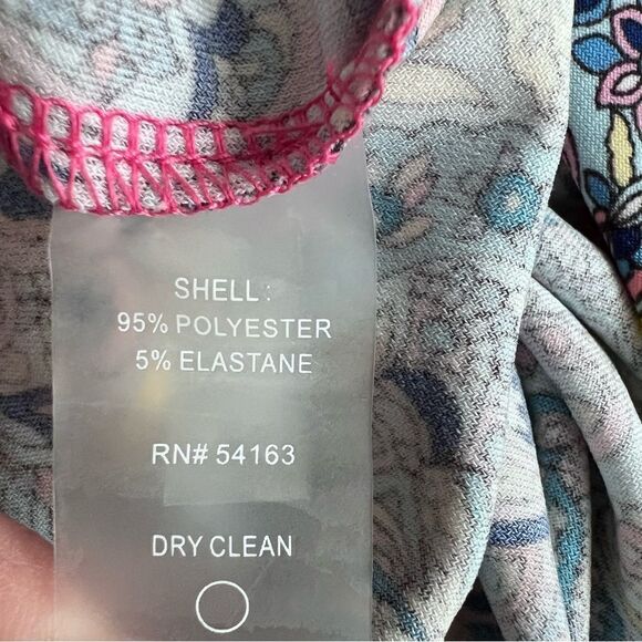 Tommy Hilfiger Multi-Color Paisley 3/4 Sleeve Dress Size 8 - Picture 7 of 7